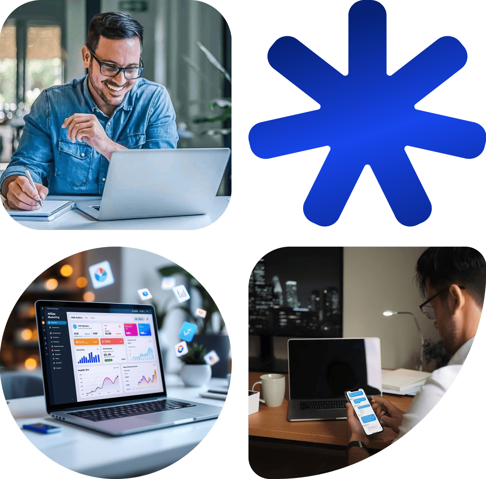 Person working on a laptop