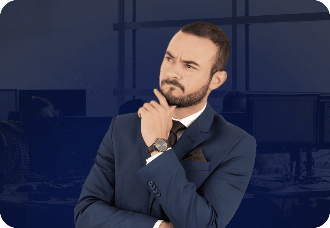 Professional standing in a modern office